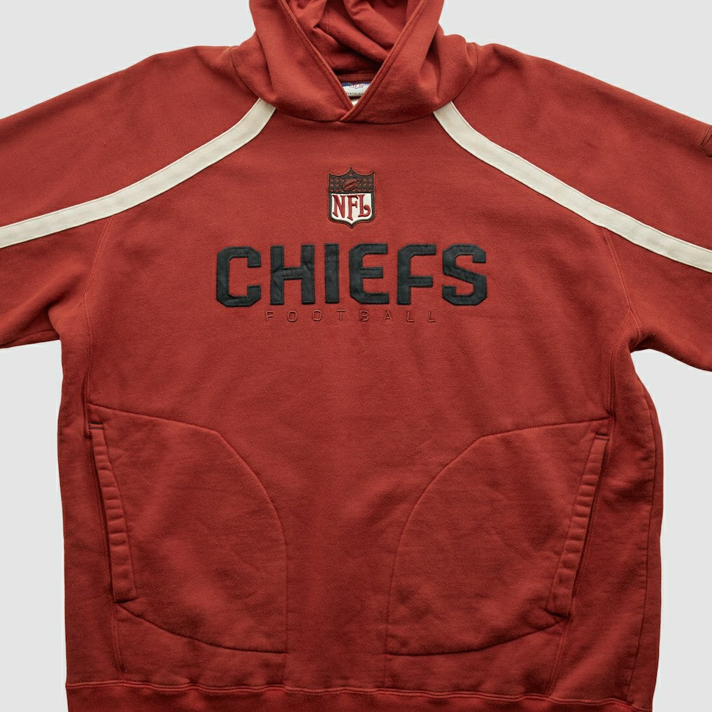 Fanatics Kansas City Chiefs Reebok 2000s Hooded Pullover Sweatshirt Red Vintage