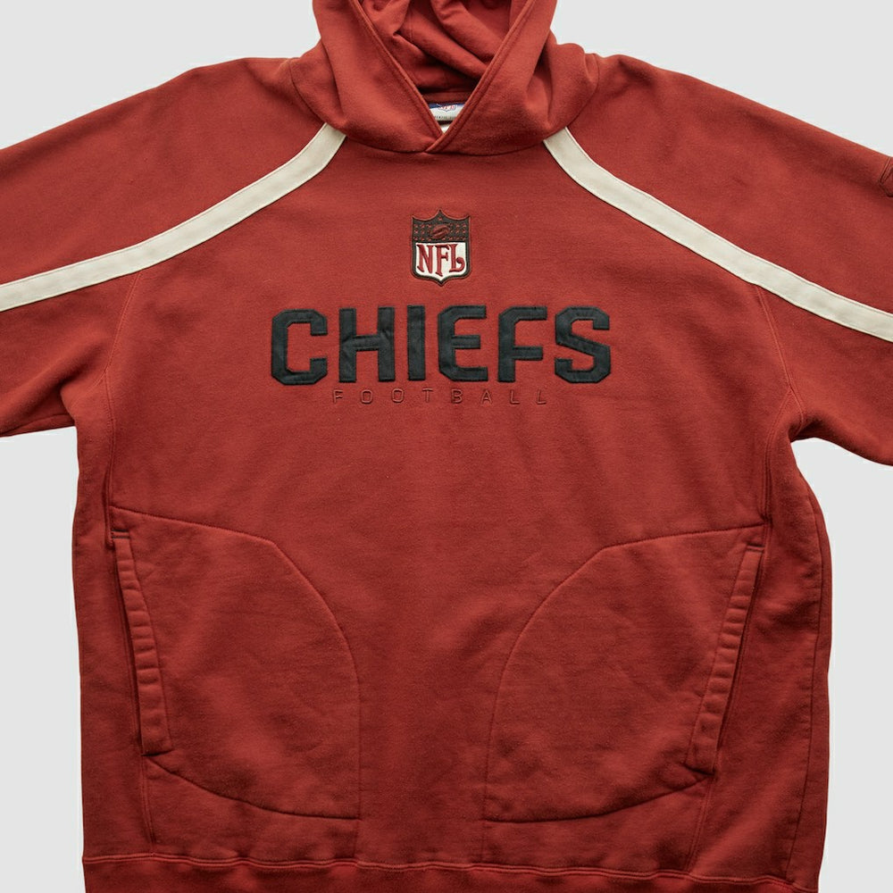 Fanatics Kansas City Chiefs Reebok 2000s Hooded Pullover Sweatshirt Red Vintage