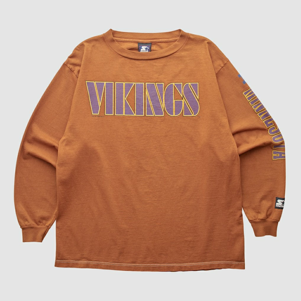 Fanatics Minnesota Vikings Starter 90s Long Sleeve T-shirt Clay Vintage