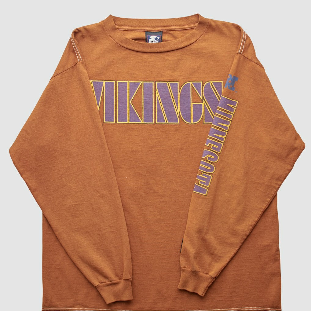 Fanatics Minnesota Vikings Starter 90s Long Sleeve T-shirt Clay Vintage