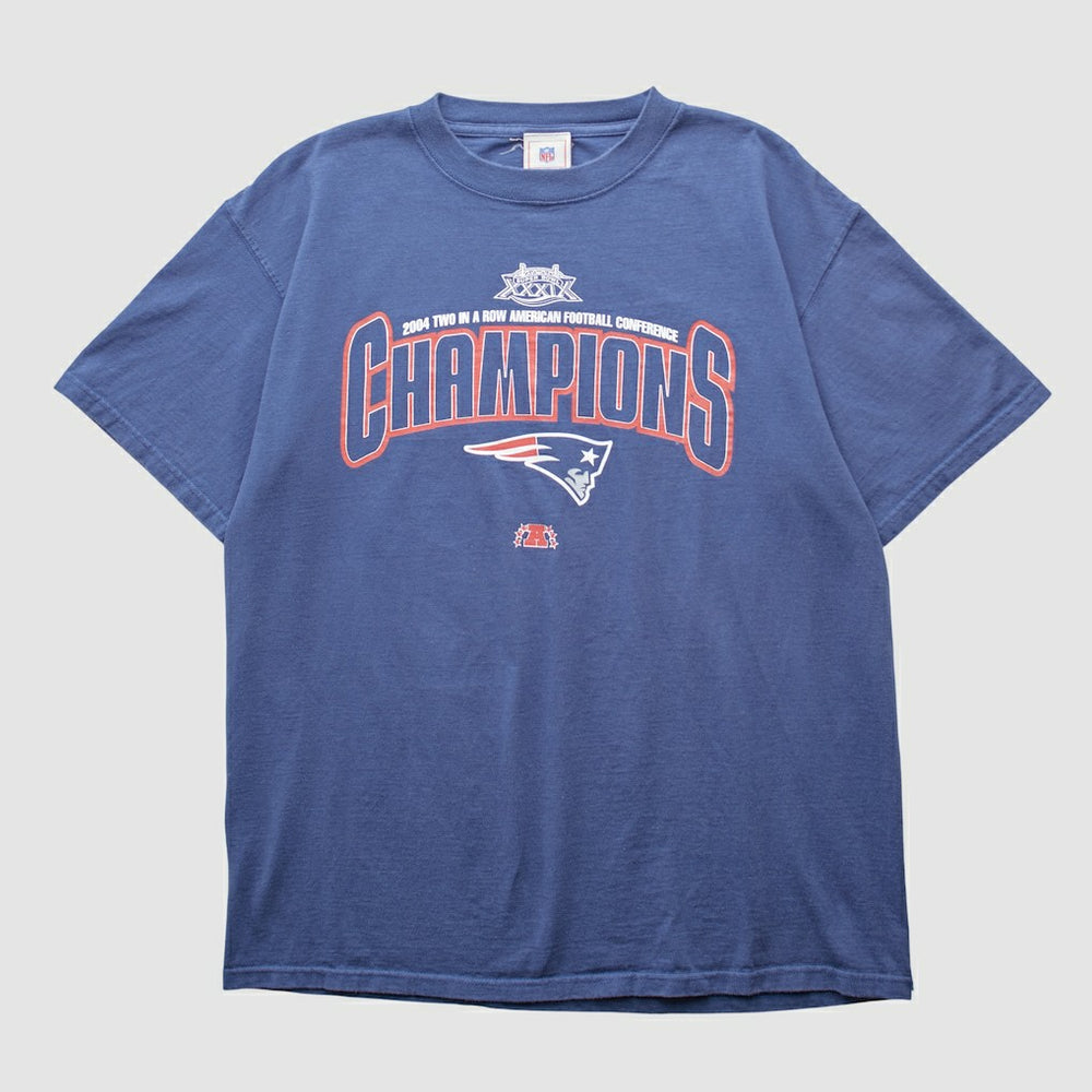 Fanatics New England Patriots NFL 2004 T-shirt Blue Vintage