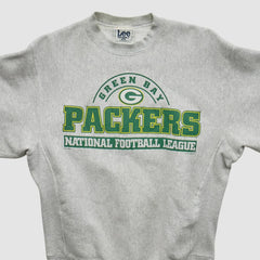 Fanatics Green Bay Packers Lee Sport 90s Pullover Sweatshirt Heather Gray Vintage