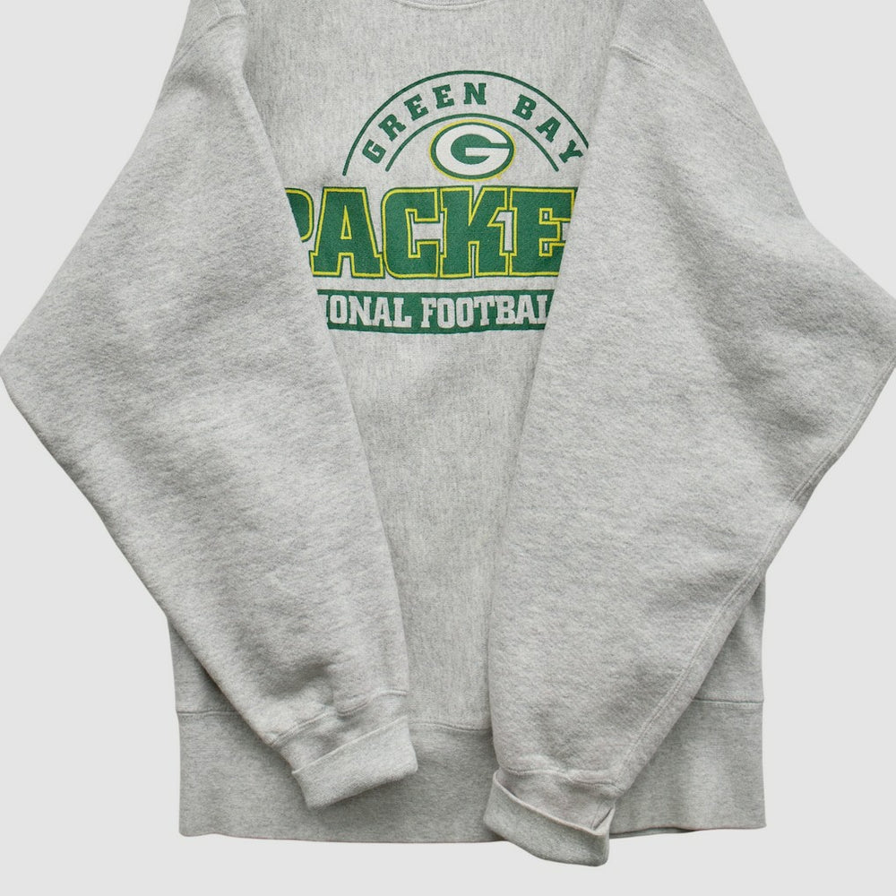 Fanatics Green Bay Packers Lee Sport 90s Pullover Sweatshirt Heather Gray Vintage
