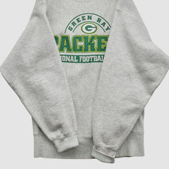 Fanatics Green Bay Packers Lee Sport 90s Pullover Sweatshirt Heather Gray Vintage