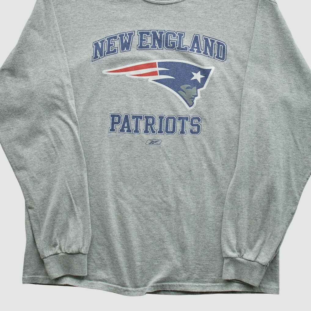 Fanatics New England Patriots NFL 2000s Long Sleeve T-shirt Heather Gray Vintage