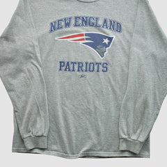 Fanatics New England Patriots NFL 2000s Long Sleeve T-shirt Heather Gray Vintage
