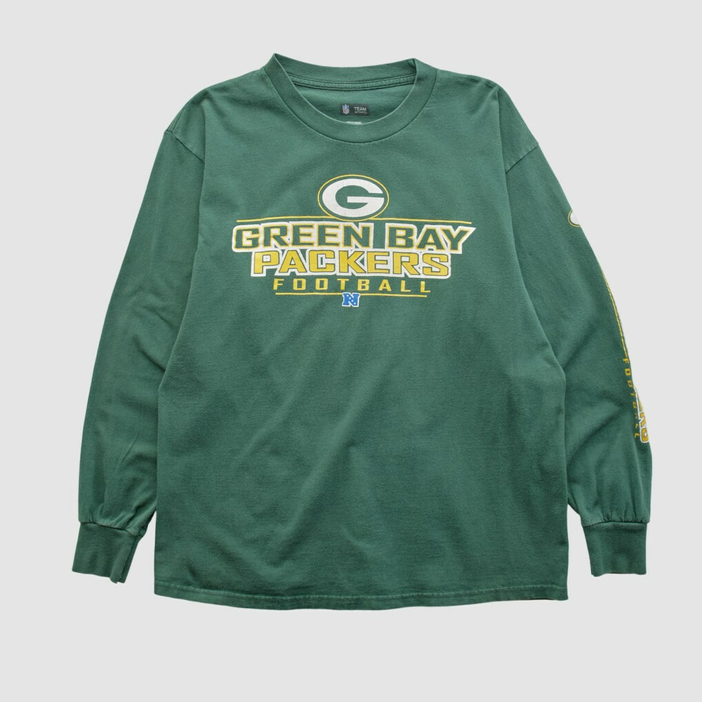 Fanatics Green Bay Packers NFL 2000s Long Sleeve T-shirt Green Vintage