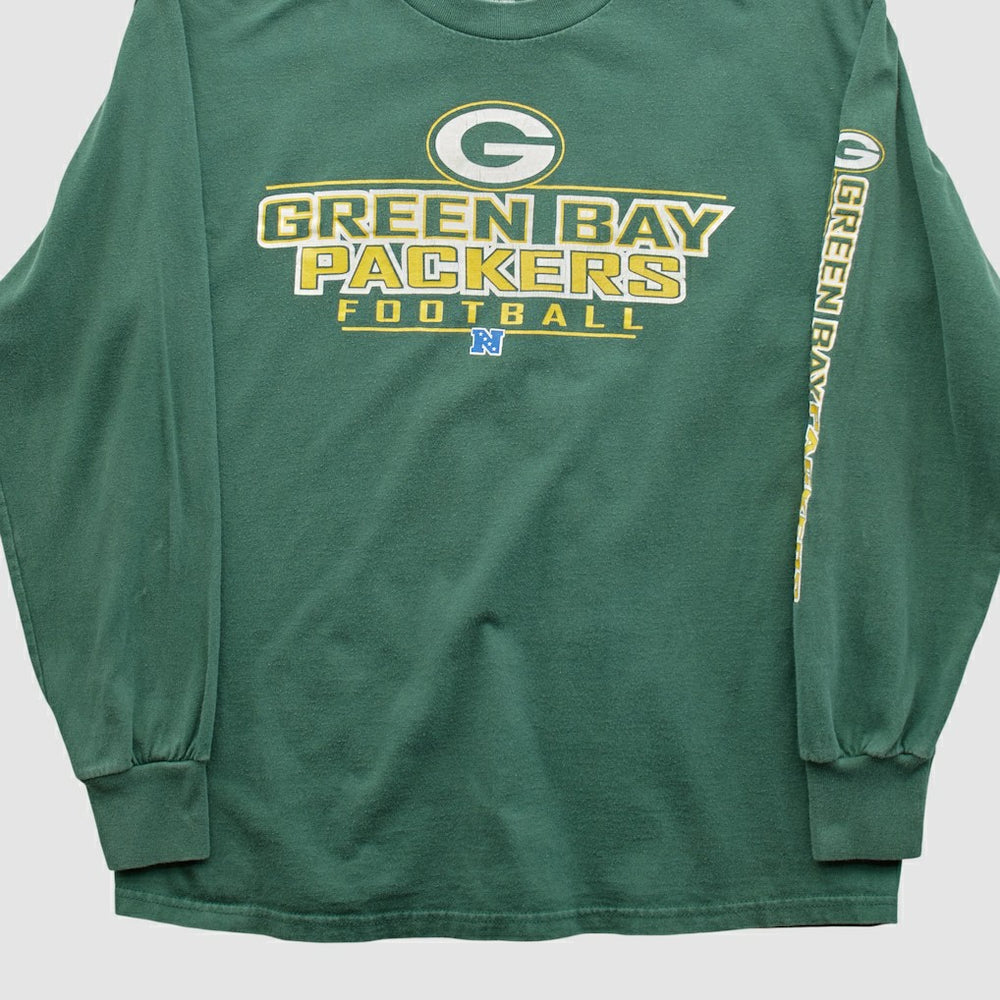 Fanatics Green Bay Packers NFL 2000s Long Sleeve T-shirt Green Vintage