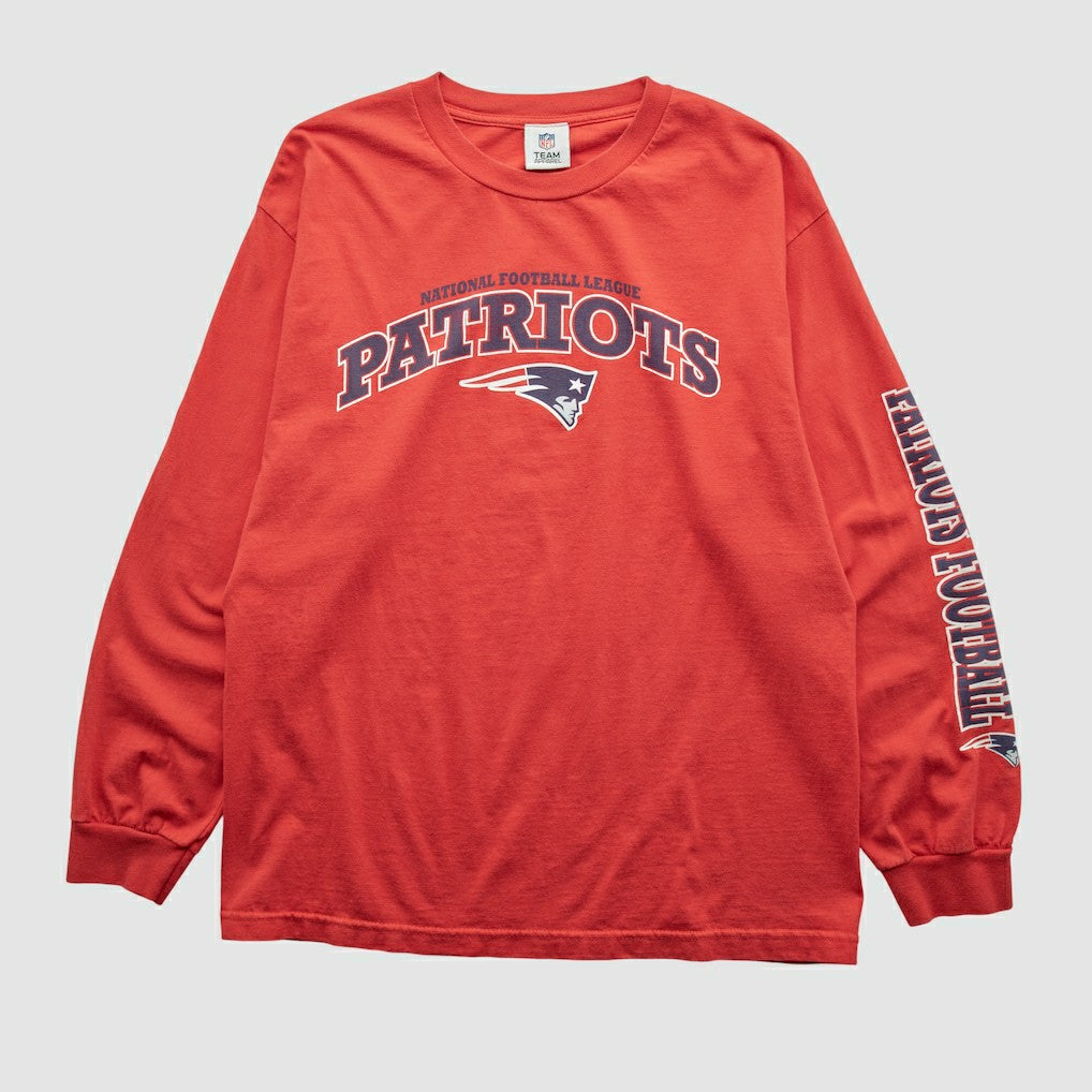 Fanatics New England Patriots NFL 2010s Long Sleeve T-shirt Red Vintage