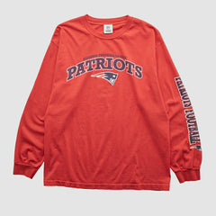 Fanatics New England Patriots NFL 2010s Long Sleeve T-shirt Red Vintage