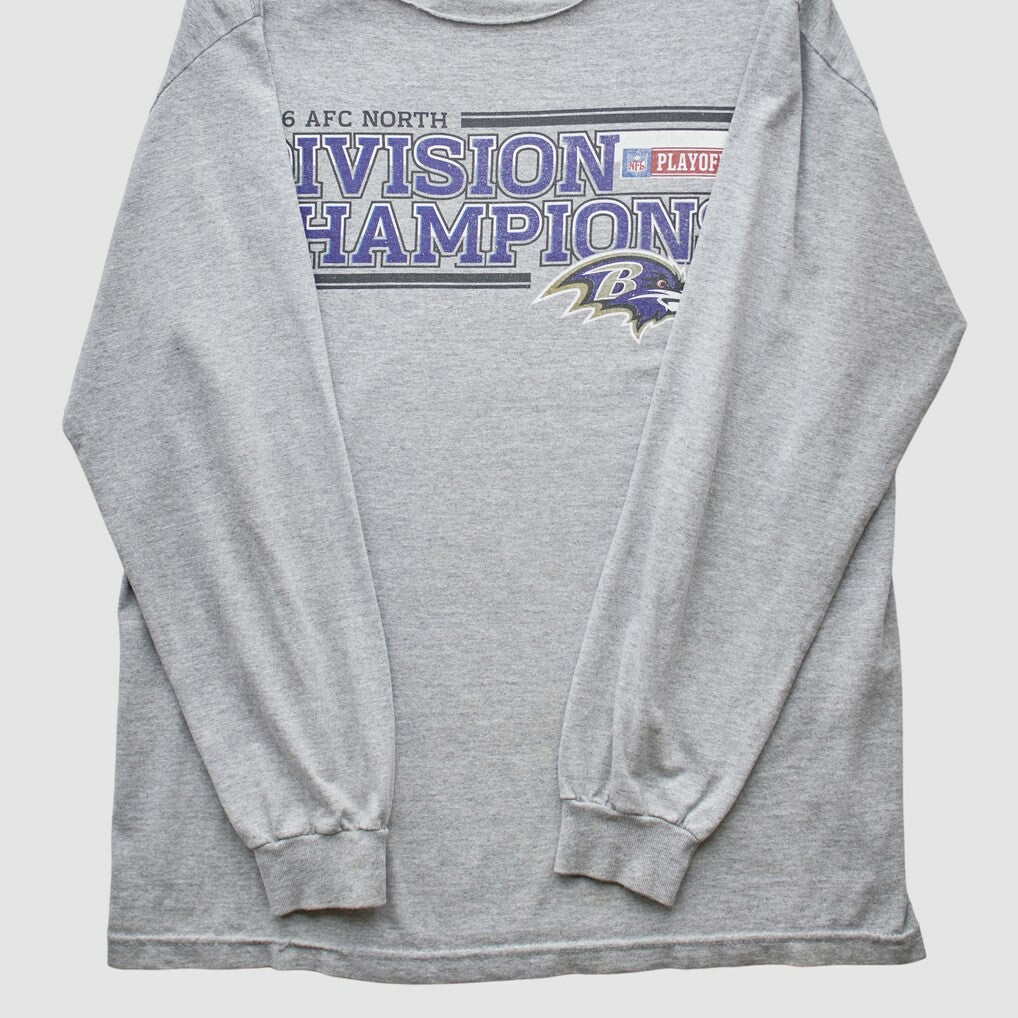 Fanatics Baltimore Ravens 2006 Long Sleeve T-shirt Heather Gray Vintage