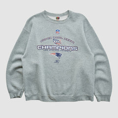 Fanatics Super Bowl XXXVI Fruit of The Loom 2002 Pullover Sweatshirt Heather Gray Vintage