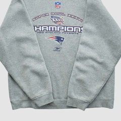 Fanatics Super Bowl XXXVI Fruit of The Loom 2002 Pullover Sweatshirt Heather Gray Vintage
