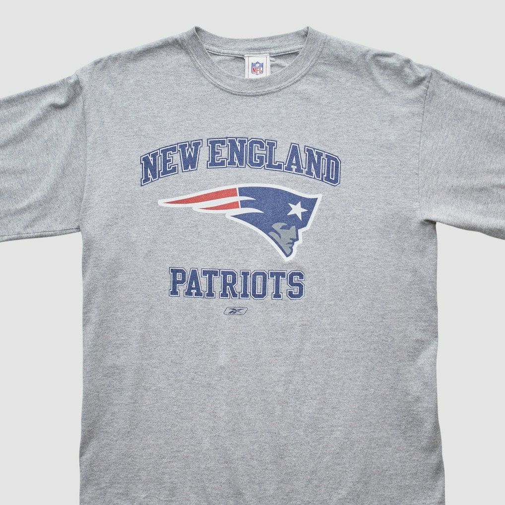 Fanatics New England Patriots Reebok 2000s Long Sleeve T-shirt Heather Gray Vintage