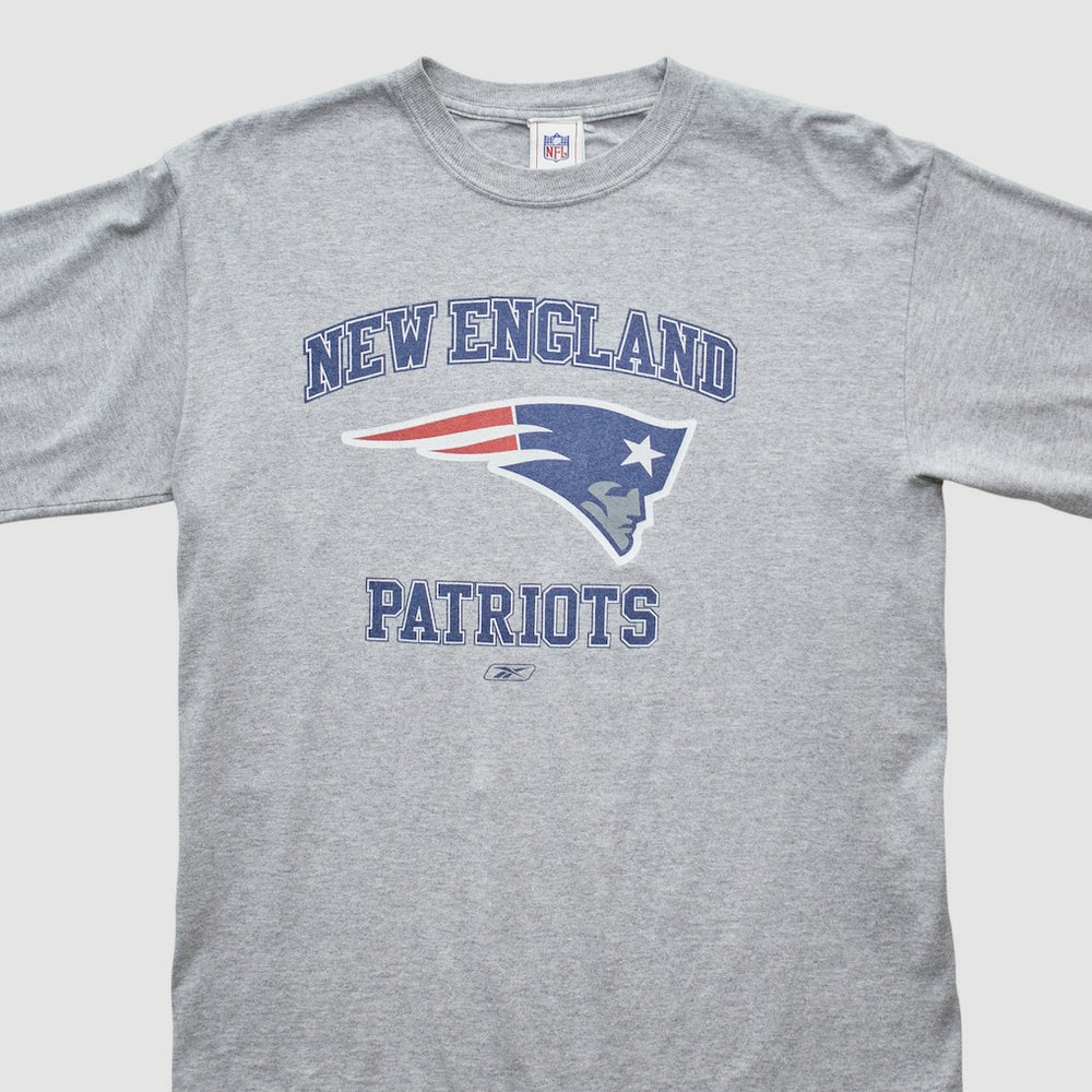 Fanatics New England Patriots Reebok 2000s Long Sleeve T-shirt Heather Gray Vintage