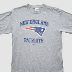 Fanatics New England Patriots Reebok 2000s Long Sleeve T-shirt Heather Gray Vintage