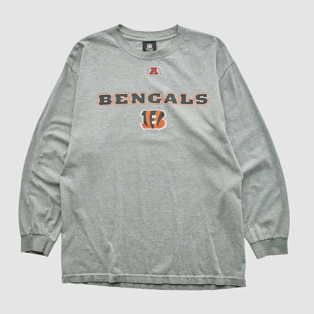 Fanatics Cincinnati Bengals NFL 2010s Long Sleeve T-shirt Heather Gray Vintage
