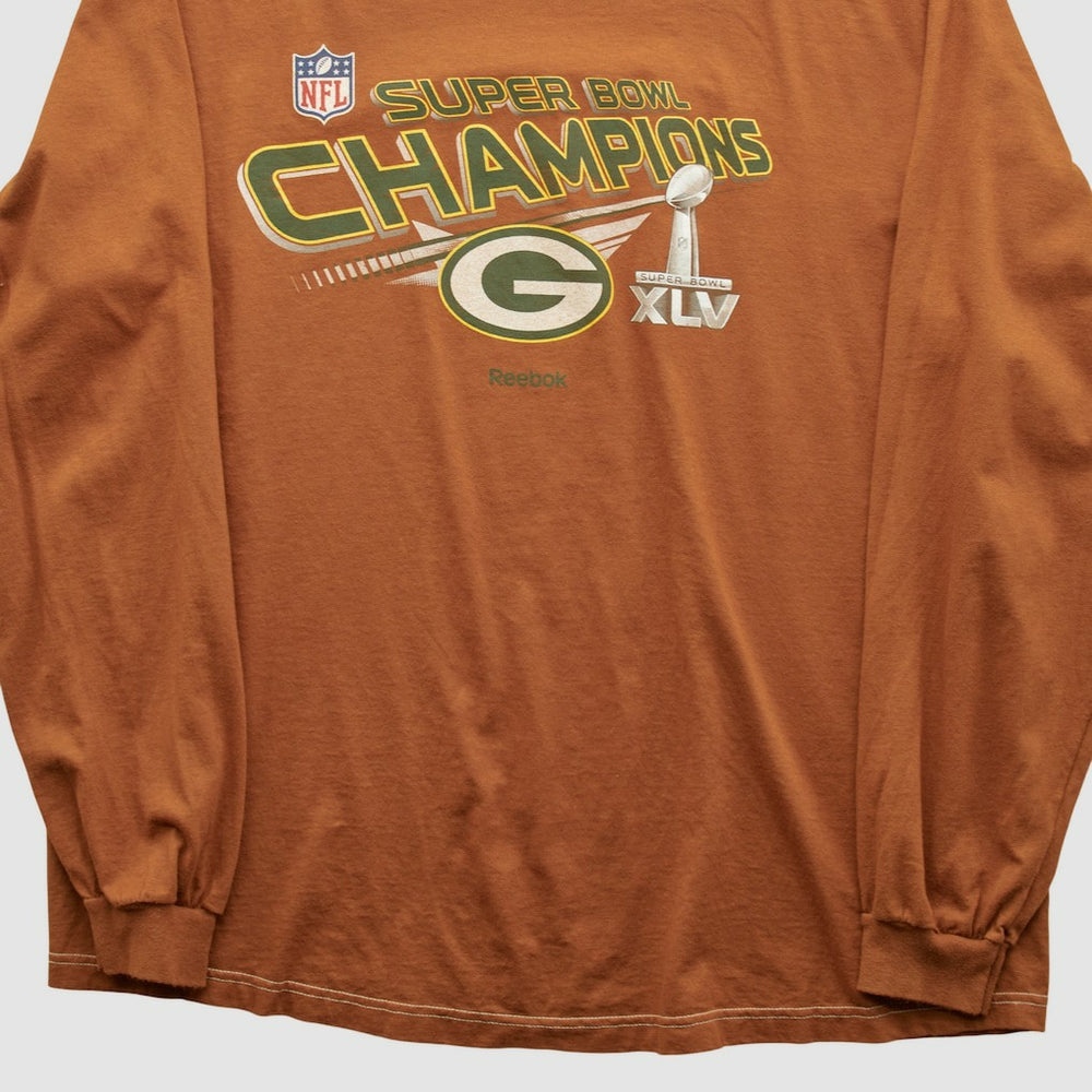 Fanatics Super Bowl Champions XLV Reebok 2011 Long Sleeve T-shirt Clay Vintage