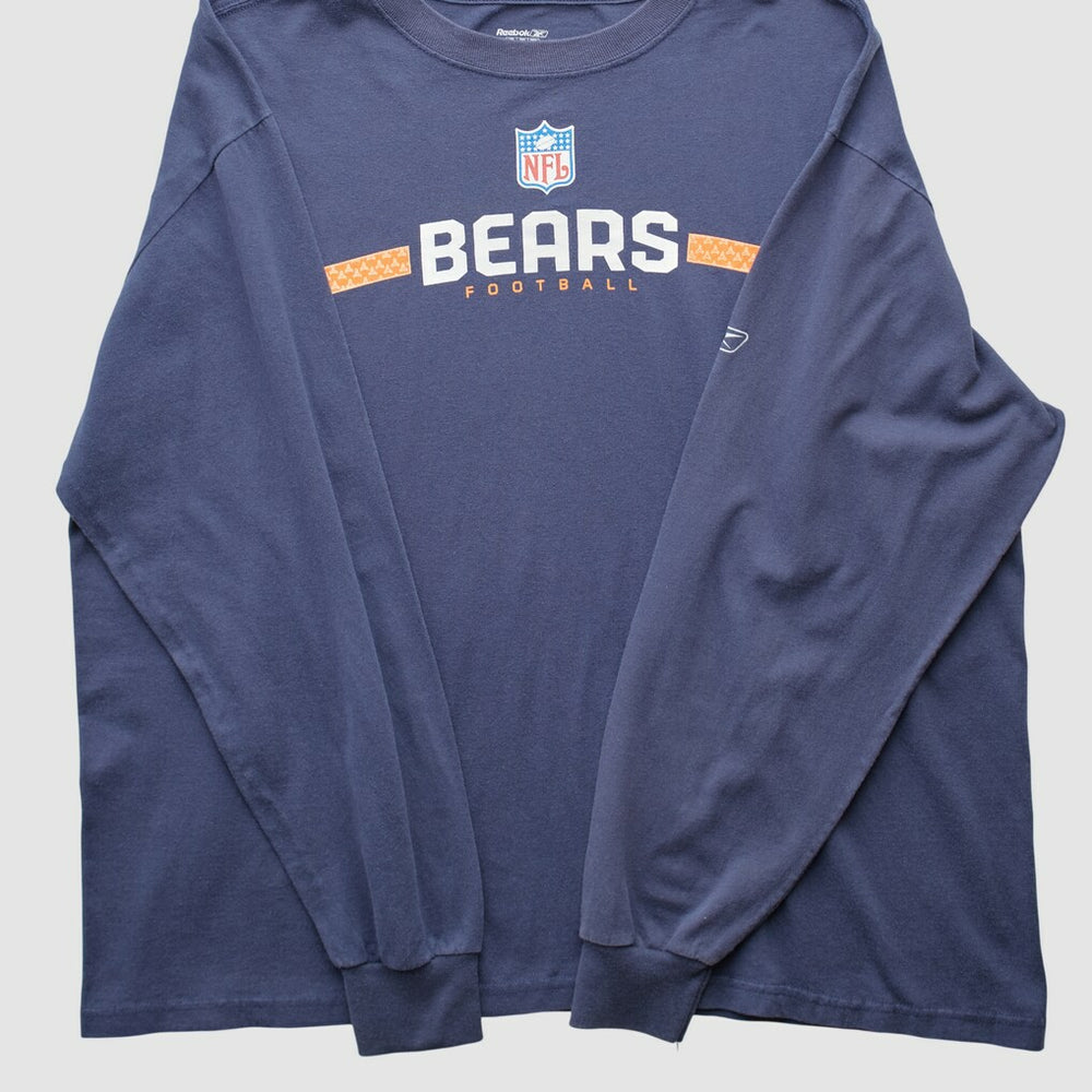 Fanatics Chicago Bears Reebok 2000s Long Sleeve T-shirt Navy Vintage