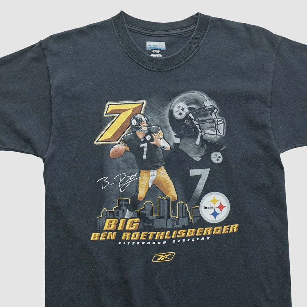 Fanatics Ben Roethlisberger Reebok 2000s T-shirt Black Vintage