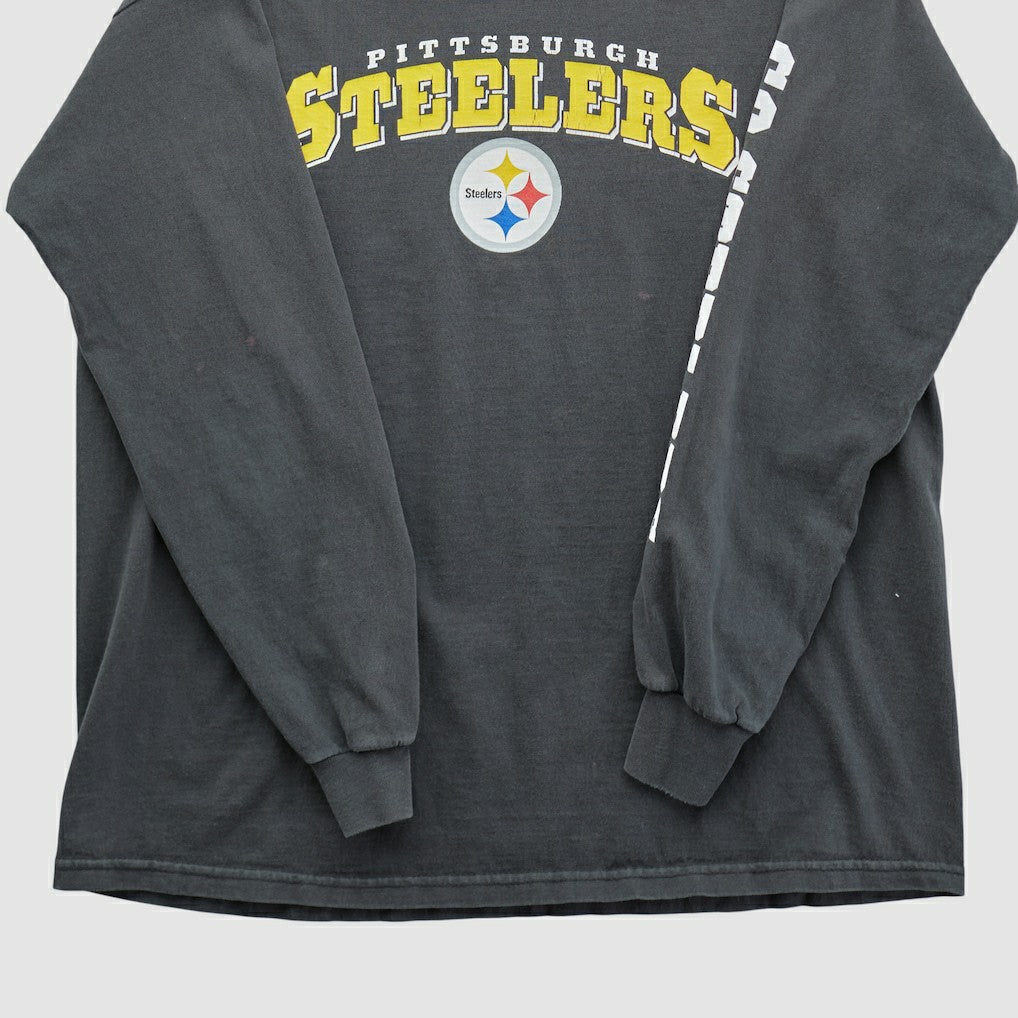 Fanatics Pittsburgh Steelers NFL 2010s Long Sleeve T-shirt Black Vintage
