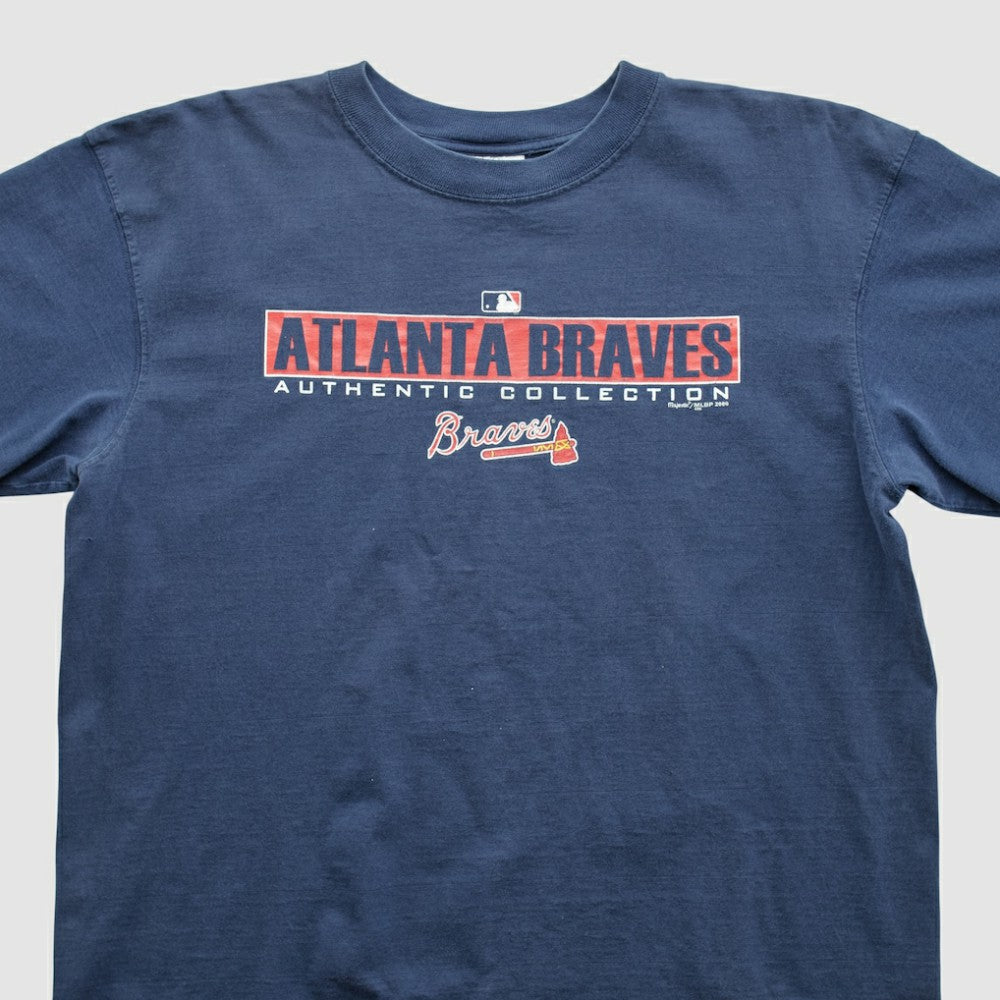 Atlanta Braves Majestic 2000s T-shirt - Navy - XVintage - Fanatics Lifestyle