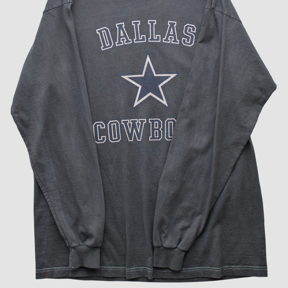 Fanatics Dallas Cowboys Reebok 2000s Long Sleeve T-shirt Charcoal Vintage