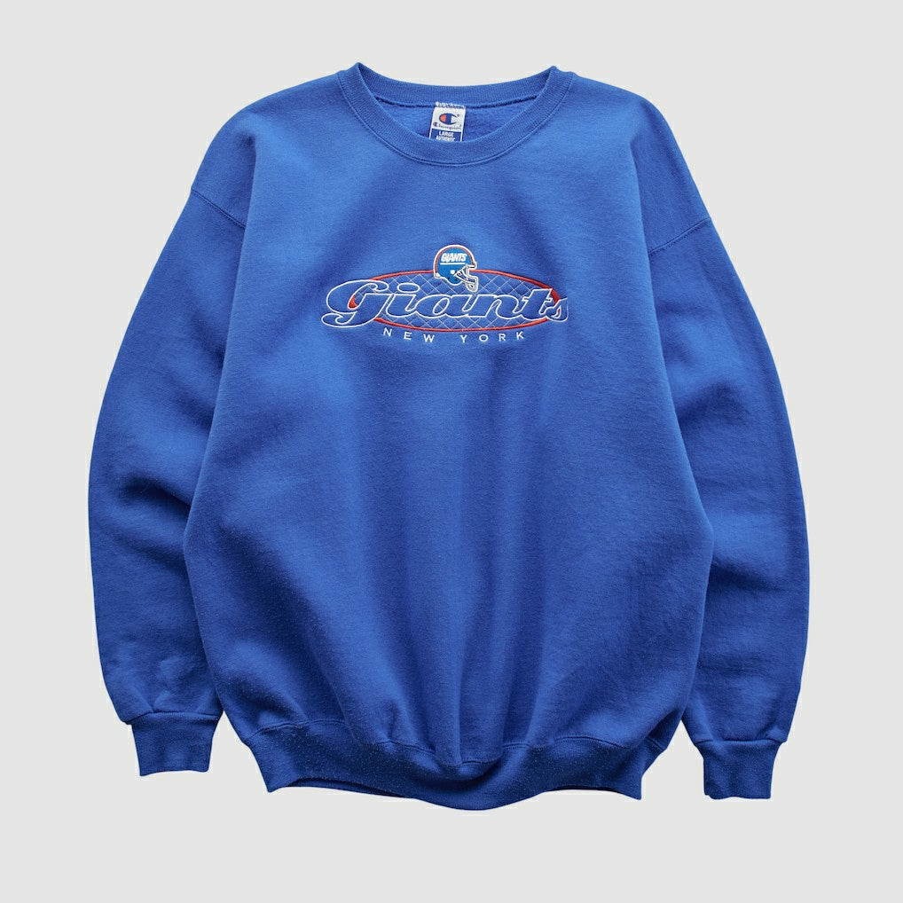 Fanatics New York Giants Champion 90s Pullover Sweatshirt Blue Vintage