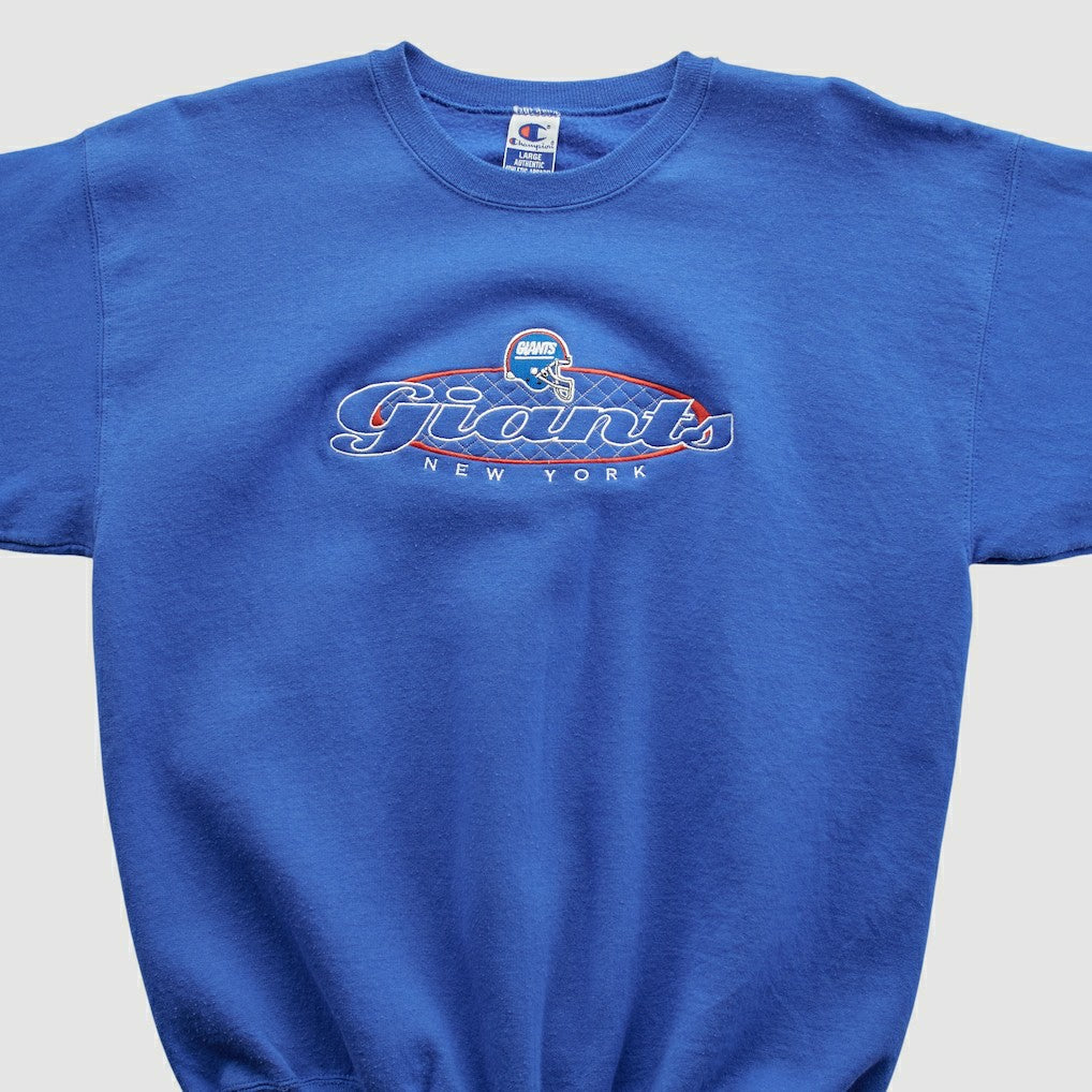 Fanatics New York Giants Champion 90s Pullover Sweatshirt Blue Vintage