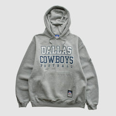 Fanatics Dallas Cowboys Reebok 2000s Hooded Pullover Sweatshirt Heather Gray Vintage