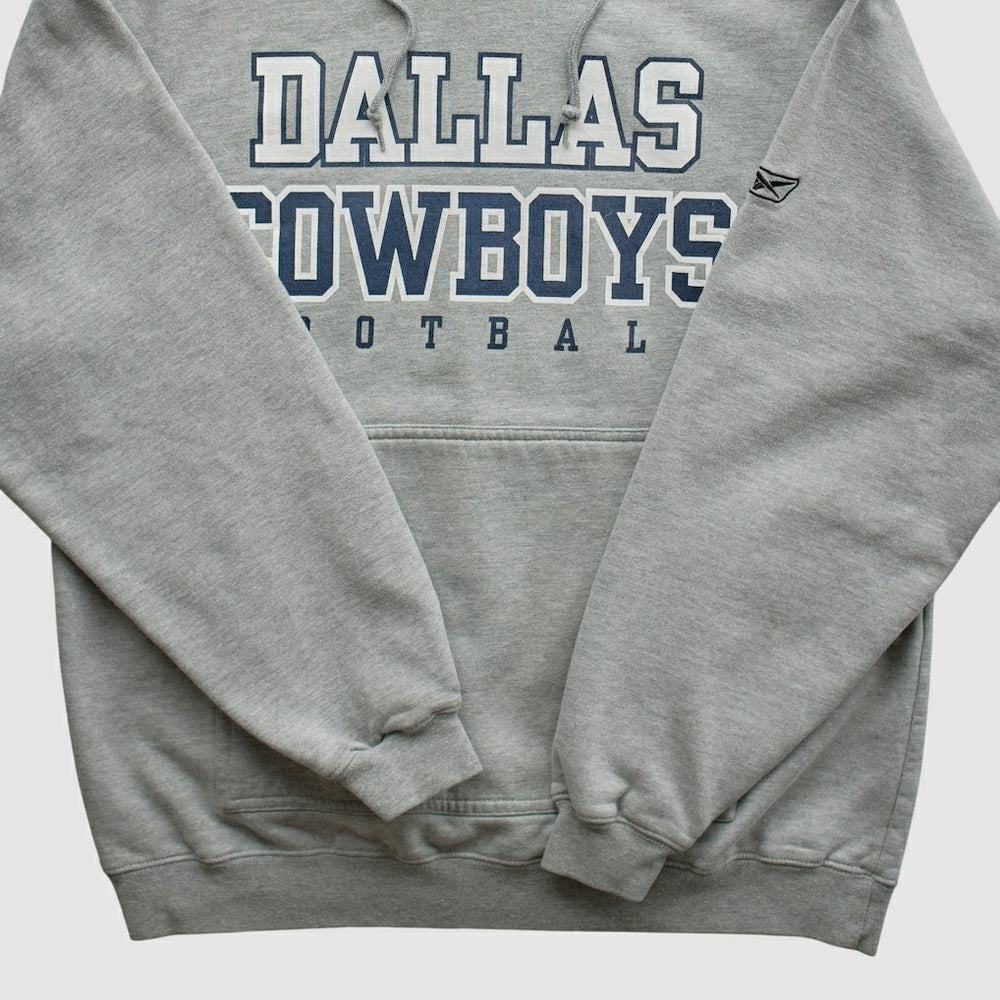 Fanatics Dallas Cowboys Reebok 2000s Hooded Pullover Sweatshirt Heather Gray Vintage