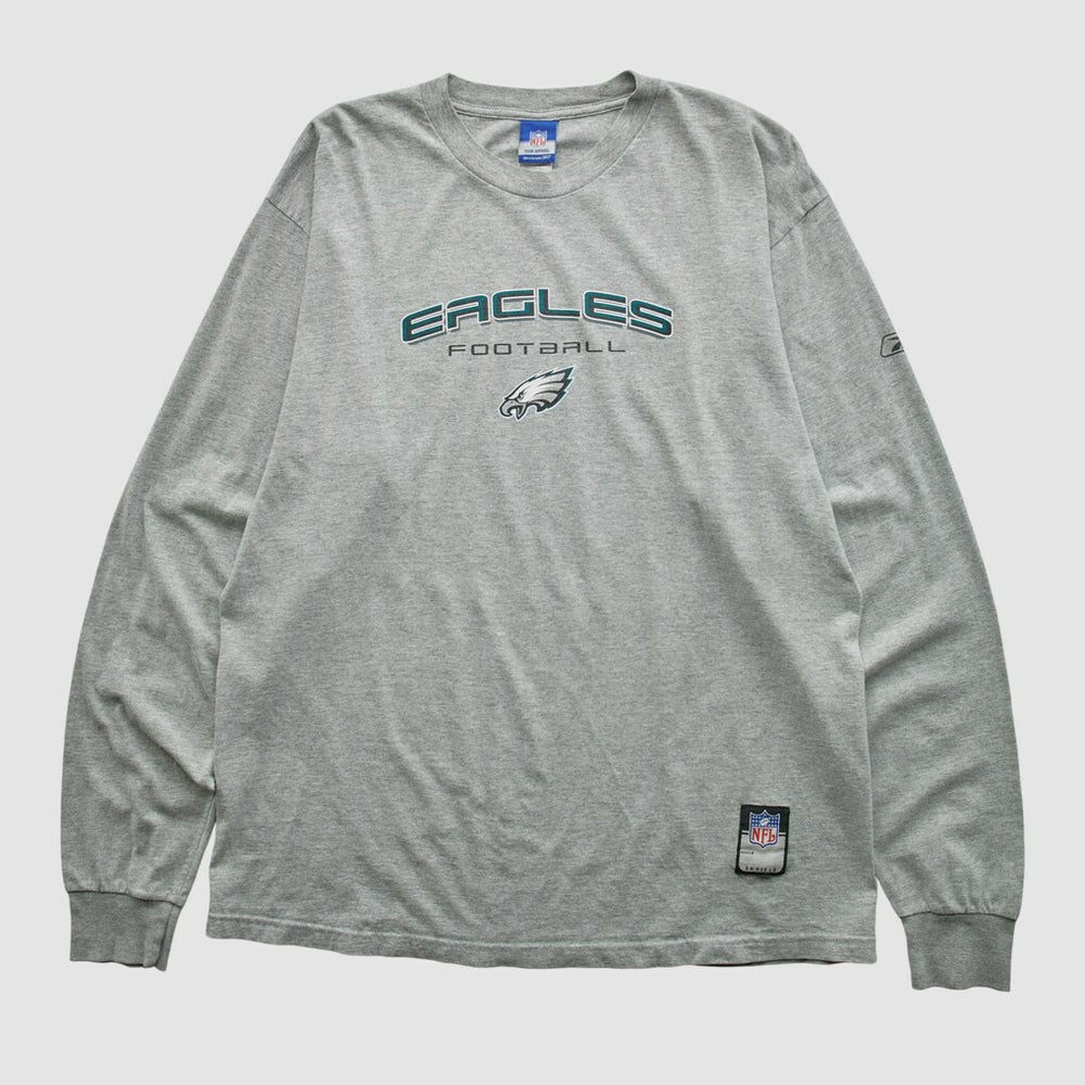 Fanatics Philadelphia Eagles Reebok 2000s Long Sleeve T-shirt Heather Gray Vintage
