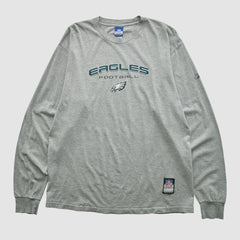 Fanatics Philadelphia Eagles Reebok 2000s Long Sleeve T-shirt Heather Gray Vintage