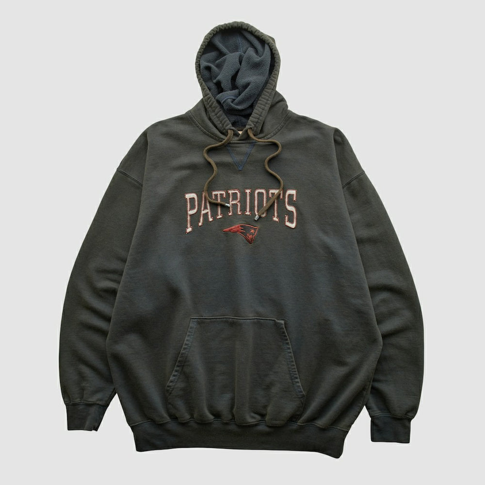 Fanatics New England Patriots NFL 2000s Hooded Pullover Sweatshirt Black Vintage