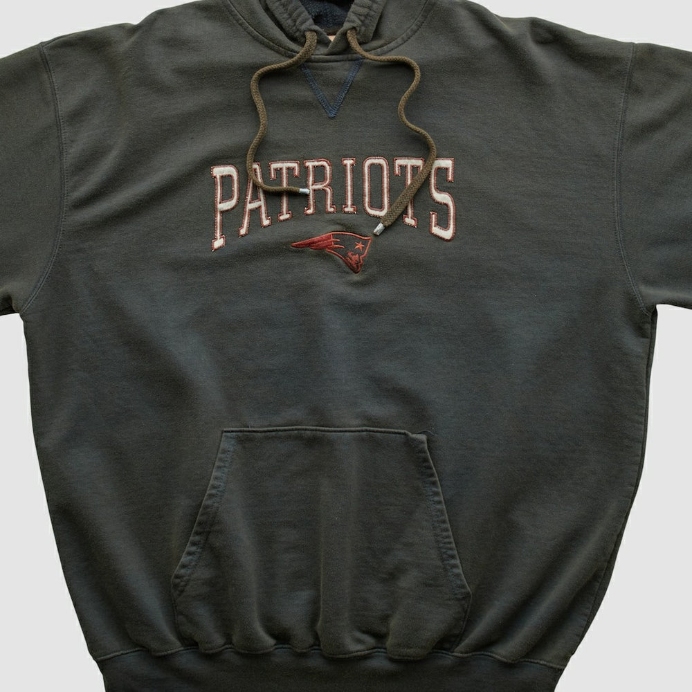 Fanatics New England Patriots NFL 2000s Hooded Pullover Sweatshirt Black Vintage