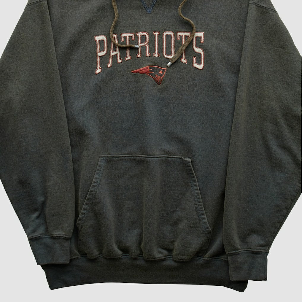 Fanatics New England Patriots NFL 2000s Hooded Pullover Sweatshirt Black Vintage