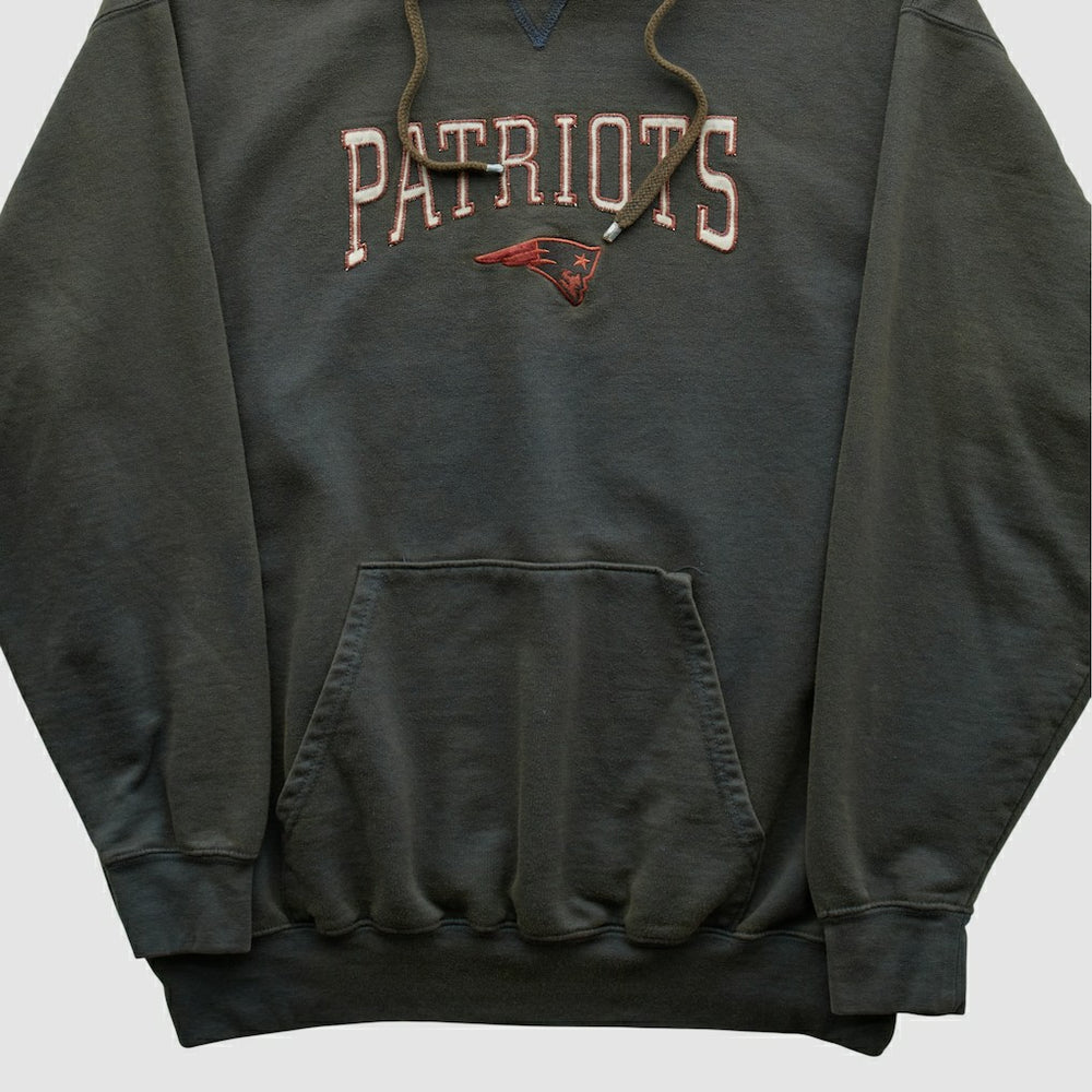 Fanatics New England Patriots NFL 2000s Hooded Pullover Sweatshirt Black Vintage