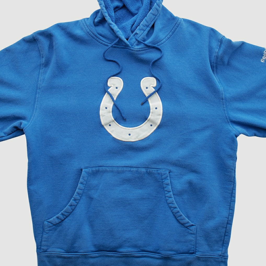 Fanatics Indianapolis Colts Reebok 2000s Hooded Pullover Sweatshirt Blue Vintage