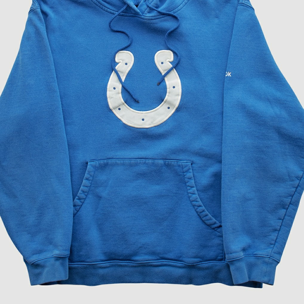 Fanatics Indianapolis Colts Reebok 2000s Hooded Pullover Sweatshirt Blue Vintage