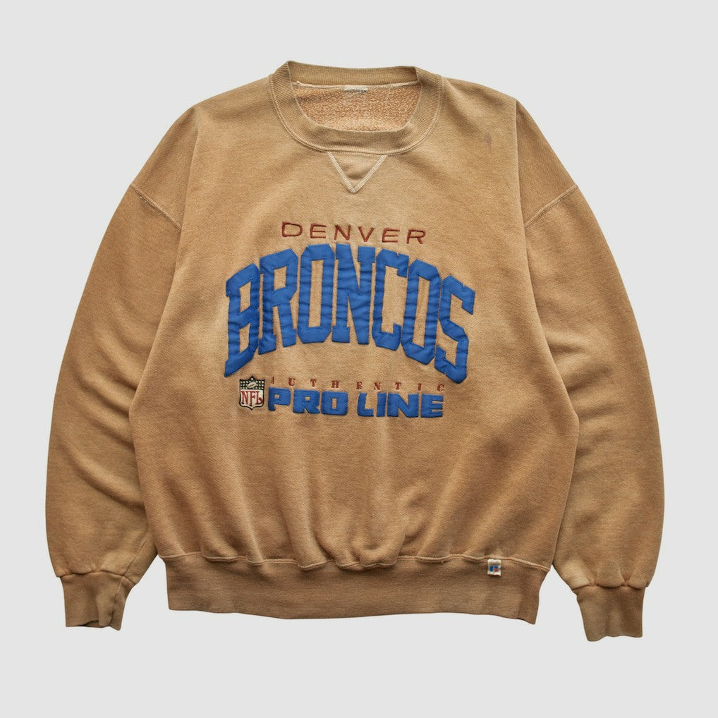 Fanatics Denver Broncos 90s Pullover Sweatshirt Tan Vintage