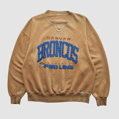 Fanatics Denver Broncos 90s Pullover Sweatshirt Tan Vintage