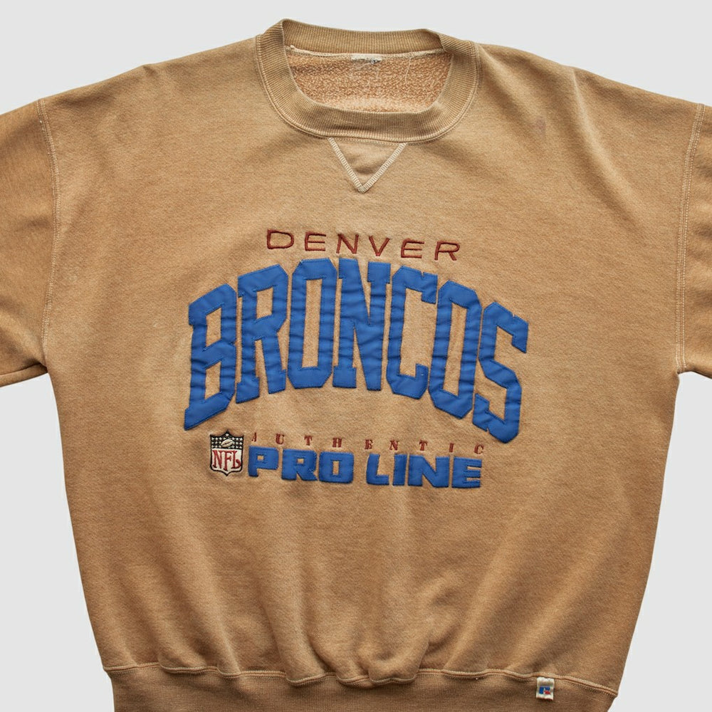 Fanatics Denver Broncos 90s Pullover Sweatshirt Tan Vintage