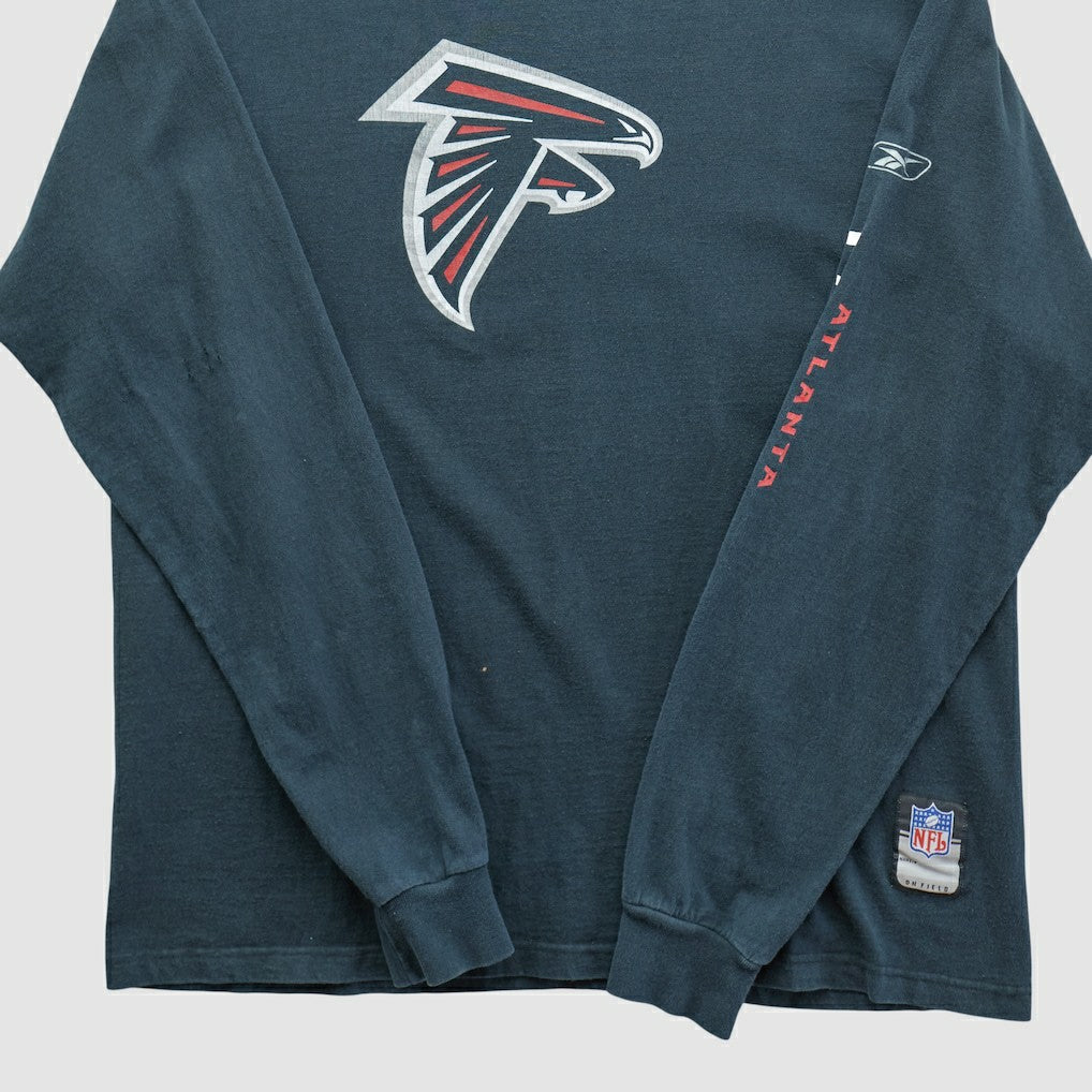 Fanatics Atlanta Falcons Reebok 2000s Long Sleeve T-shirt Black Vintage