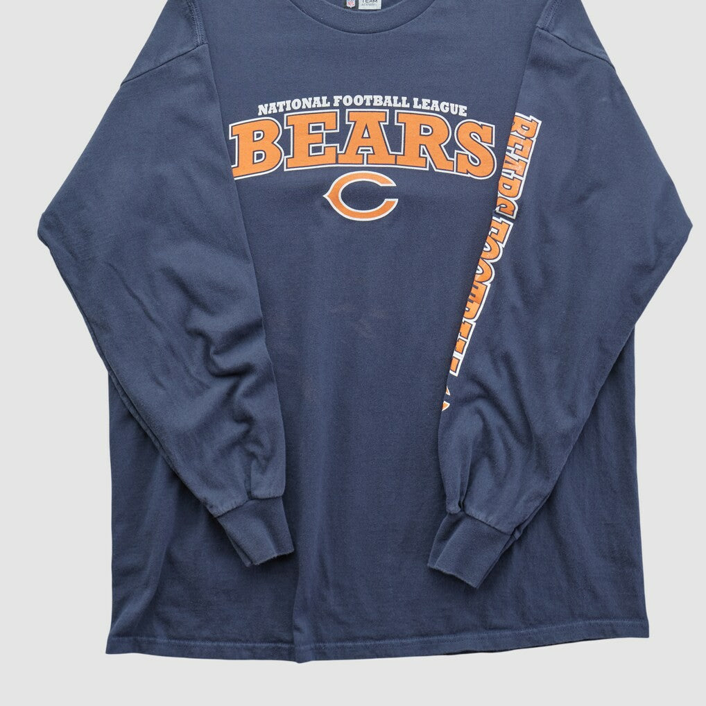 Fanatics Chicago Bears NFL 2010s Long Sleeve T-shirt Navy Vintage
