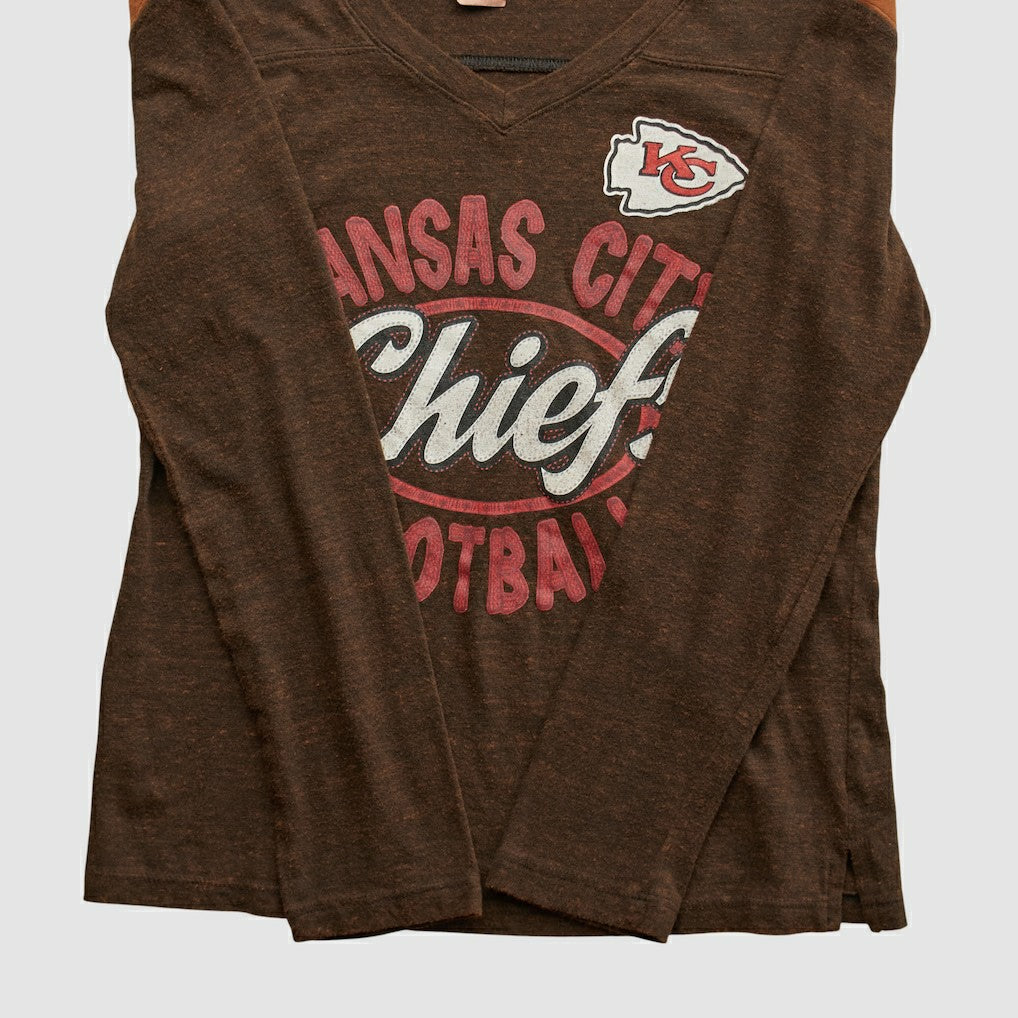 Fanatics Kansas City Chiefs NFL 2010s Long Sleeve T-shirt Brown Vintage