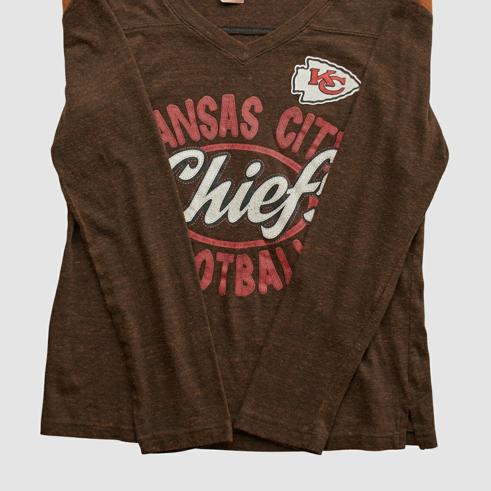 Fanatics Kansas City Chiefs NFL 2010s Long Sleeve T-shirt Brown Vintage