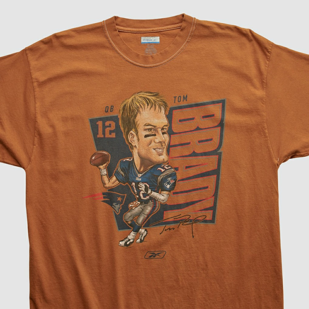 Fanatics Tom Brady Reebok 2000s T-shirt Orange Vintage