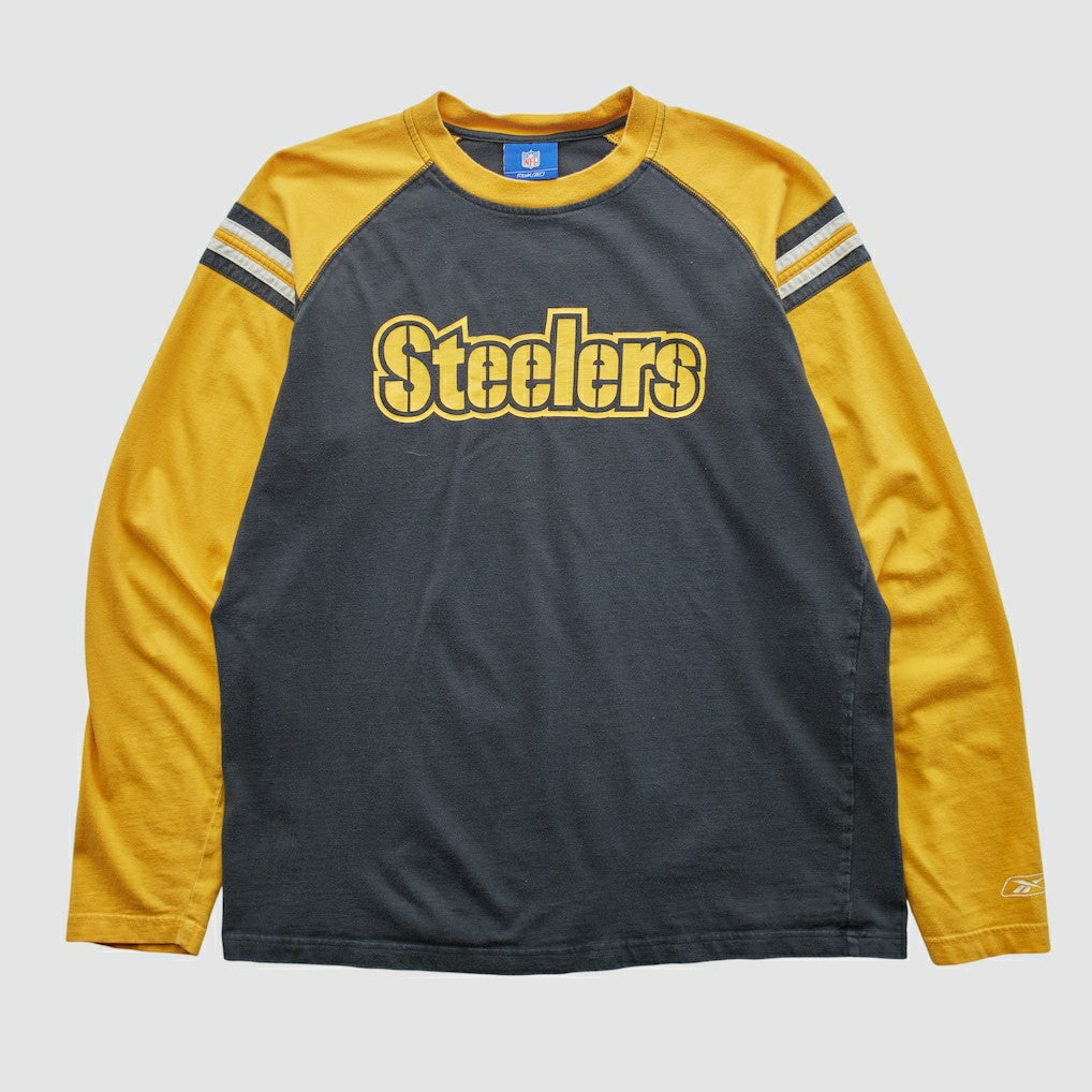 Fanatics Pittsburgh Steelers Reebok 2000s Long Sleeve T-shirt Black Vintage