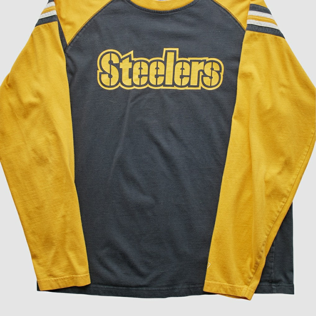 Fanatics Pittsburgh Steelers Reebok 2000s Long Sleeve T-shirt Black Vintage