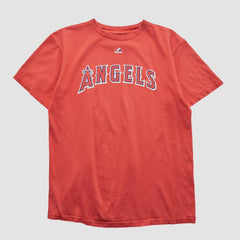 Los Angeles Angels Majestic 2000s T-shirt - Red - XVintage - Fanatics Discount